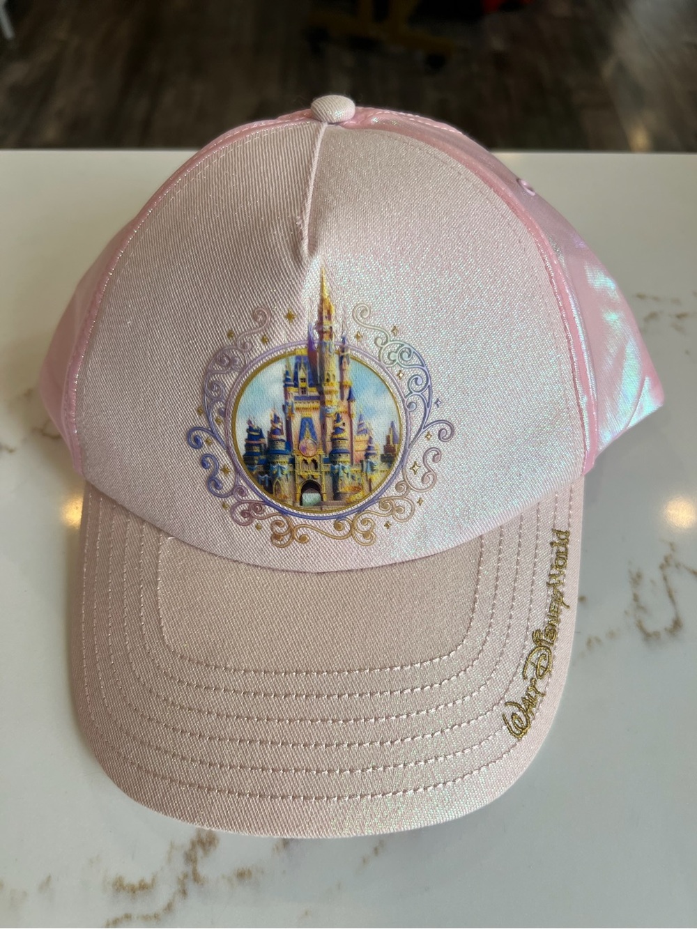 Disney Parks Pink Shimmer Castle hat